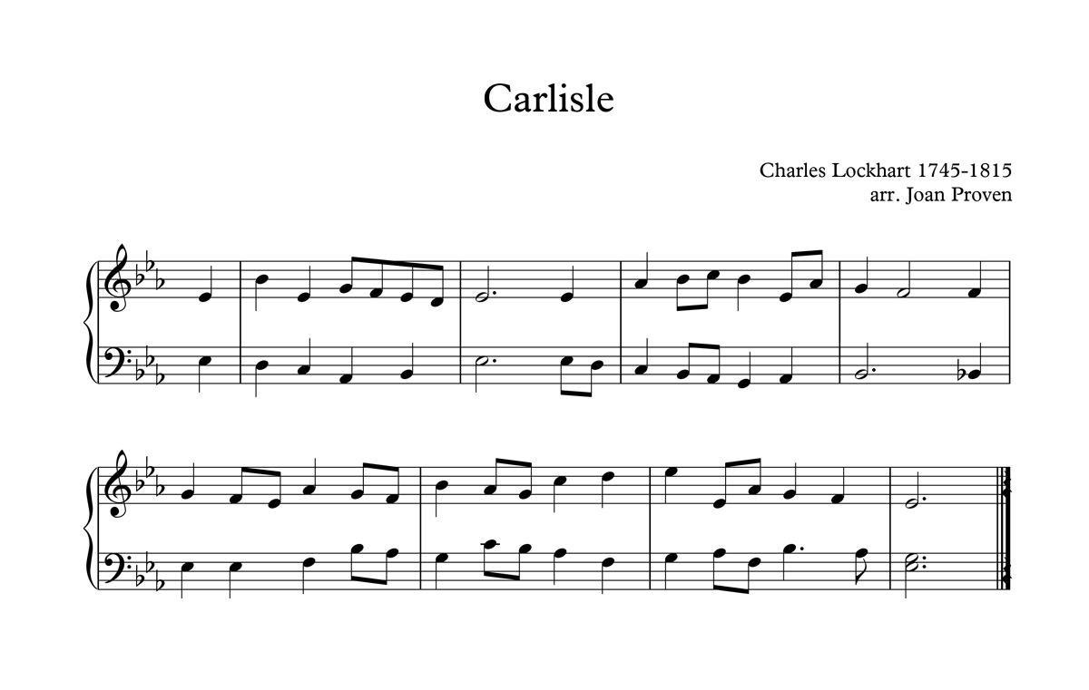 image of carlisle full score