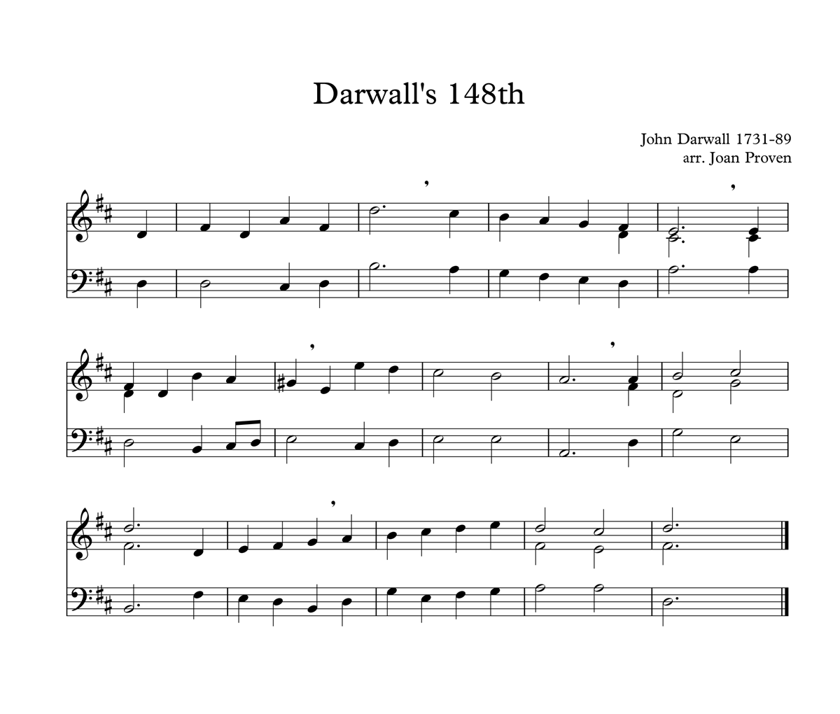 image of Darwalls 148th full score 