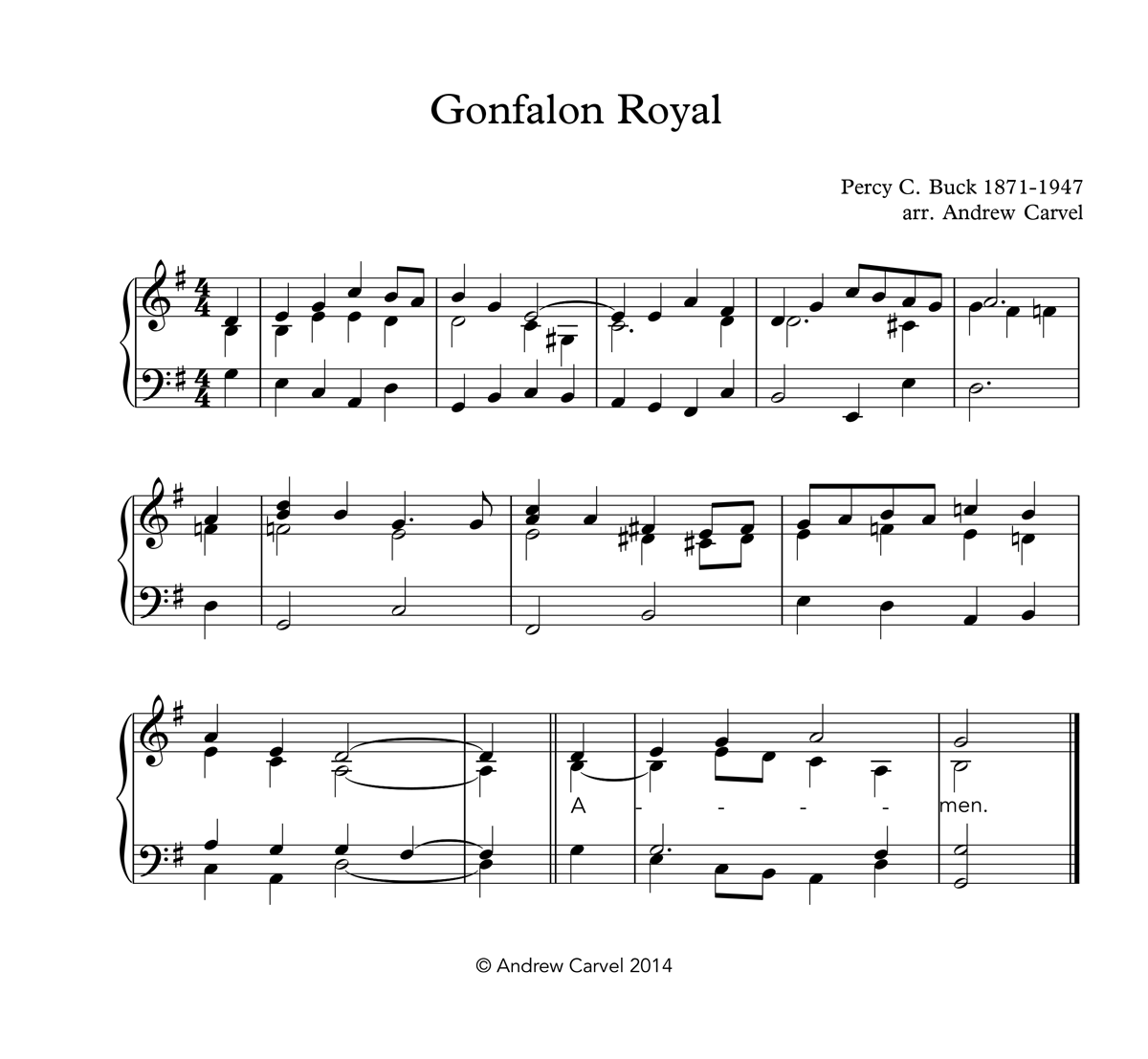 image of Gonfalon Royal full score