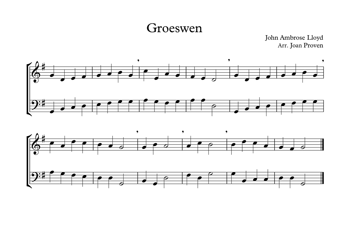 image of Groeswen full score 