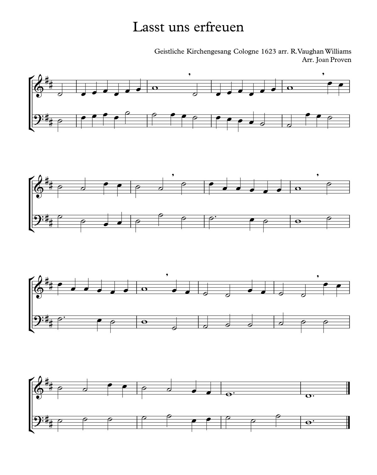 image of Lasst uns erfreuen full score