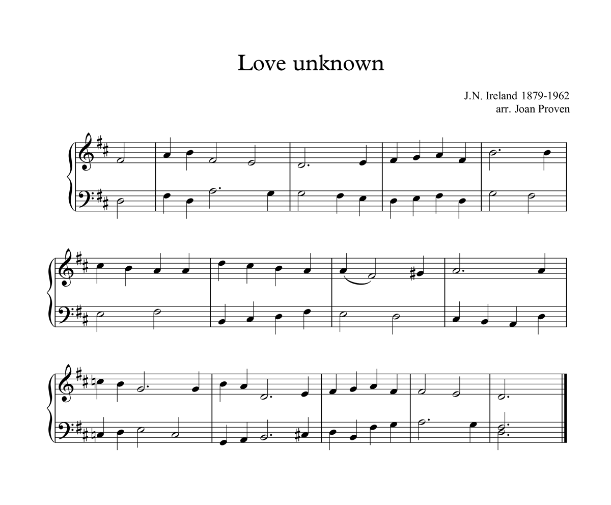 image of Love unknown full score