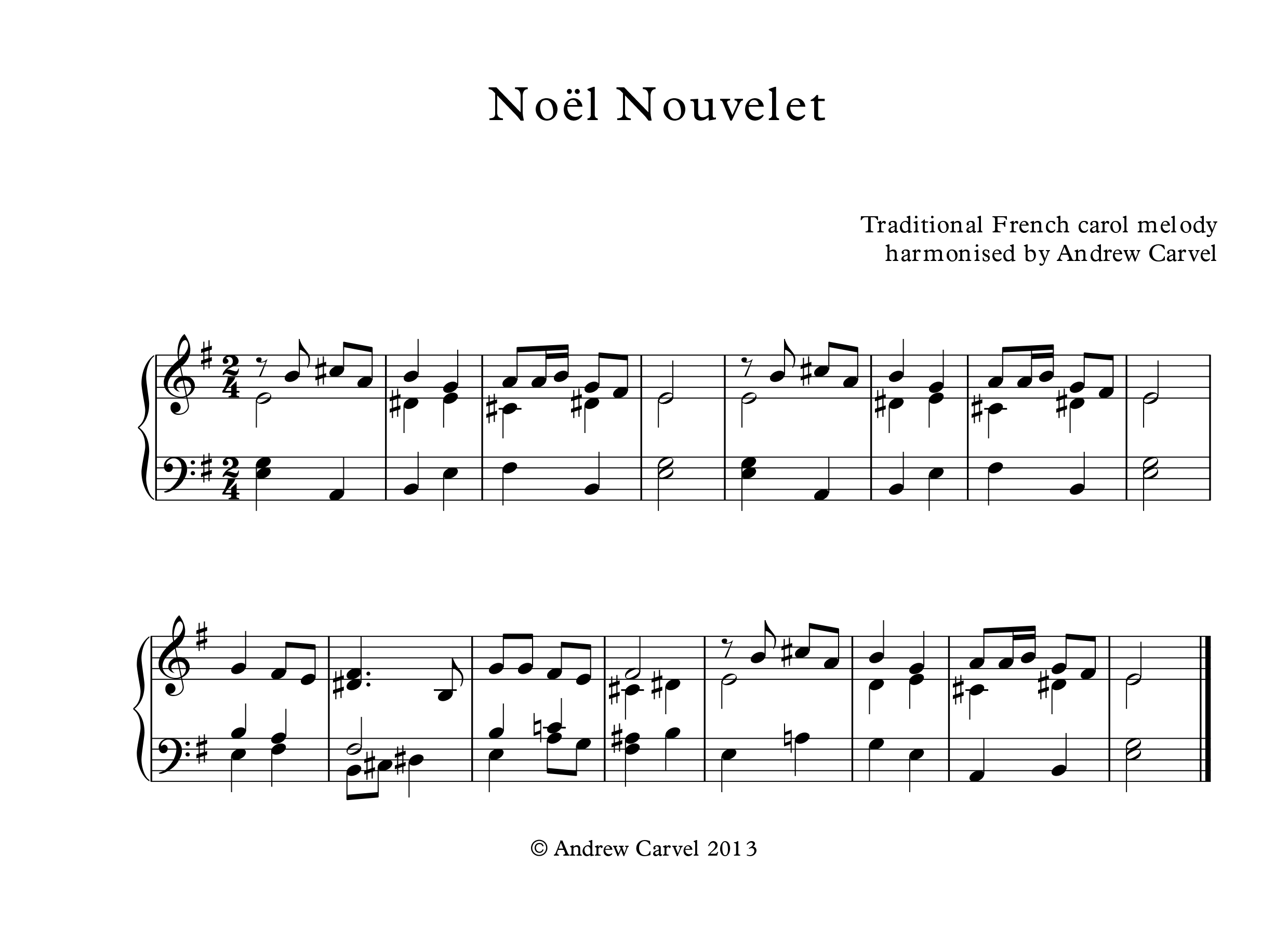 image of Noël Nouvelet full score