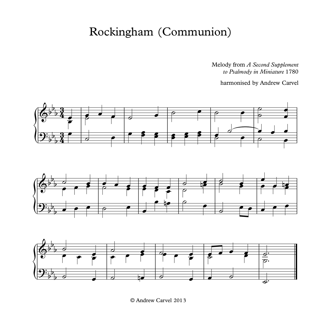 image of Rockingham communion full score