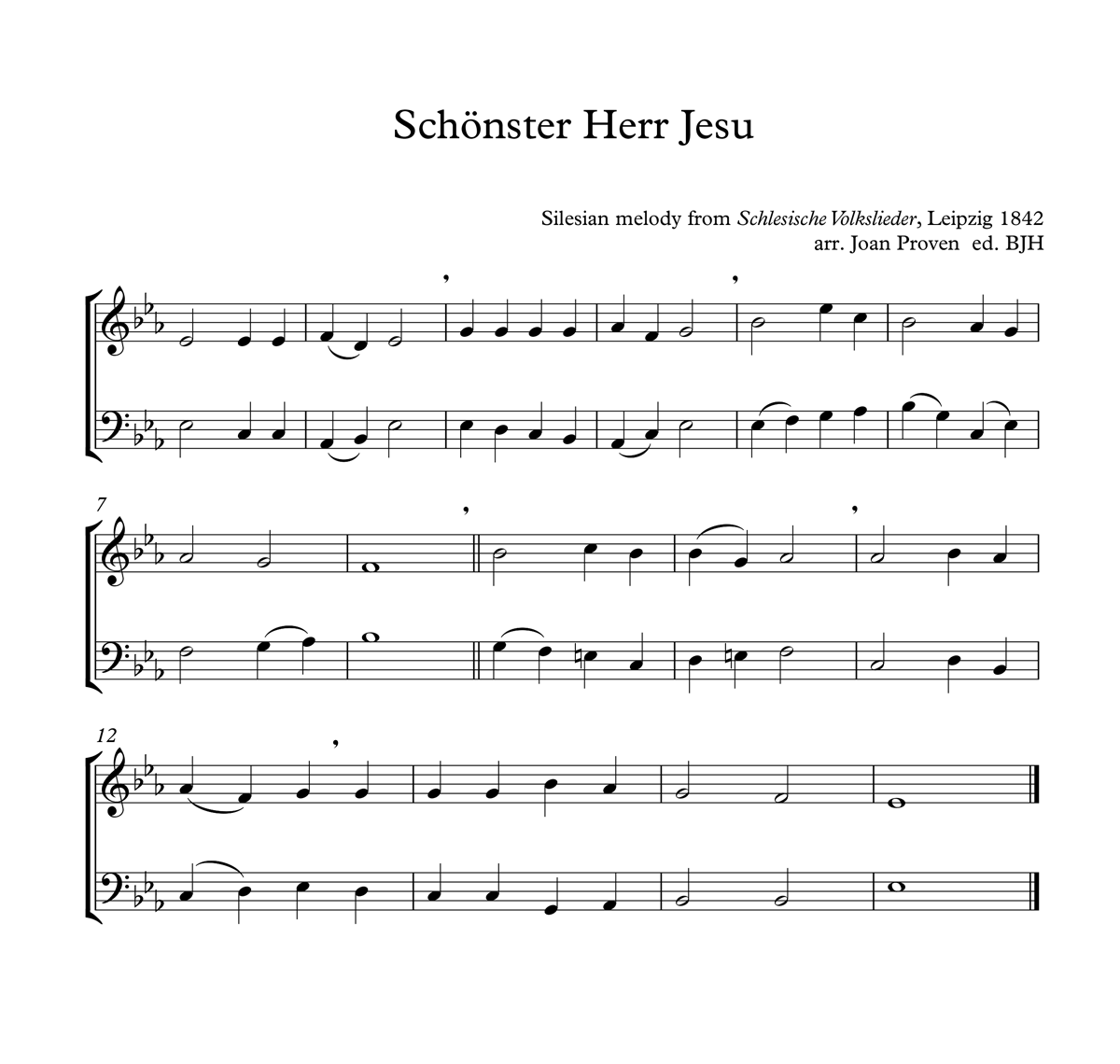 Schönster Herr Jesu Full Score image