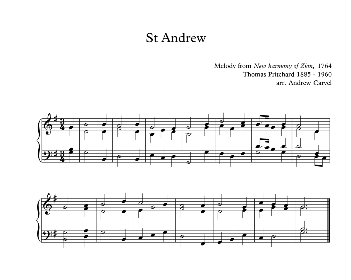 image of St Andrew full score