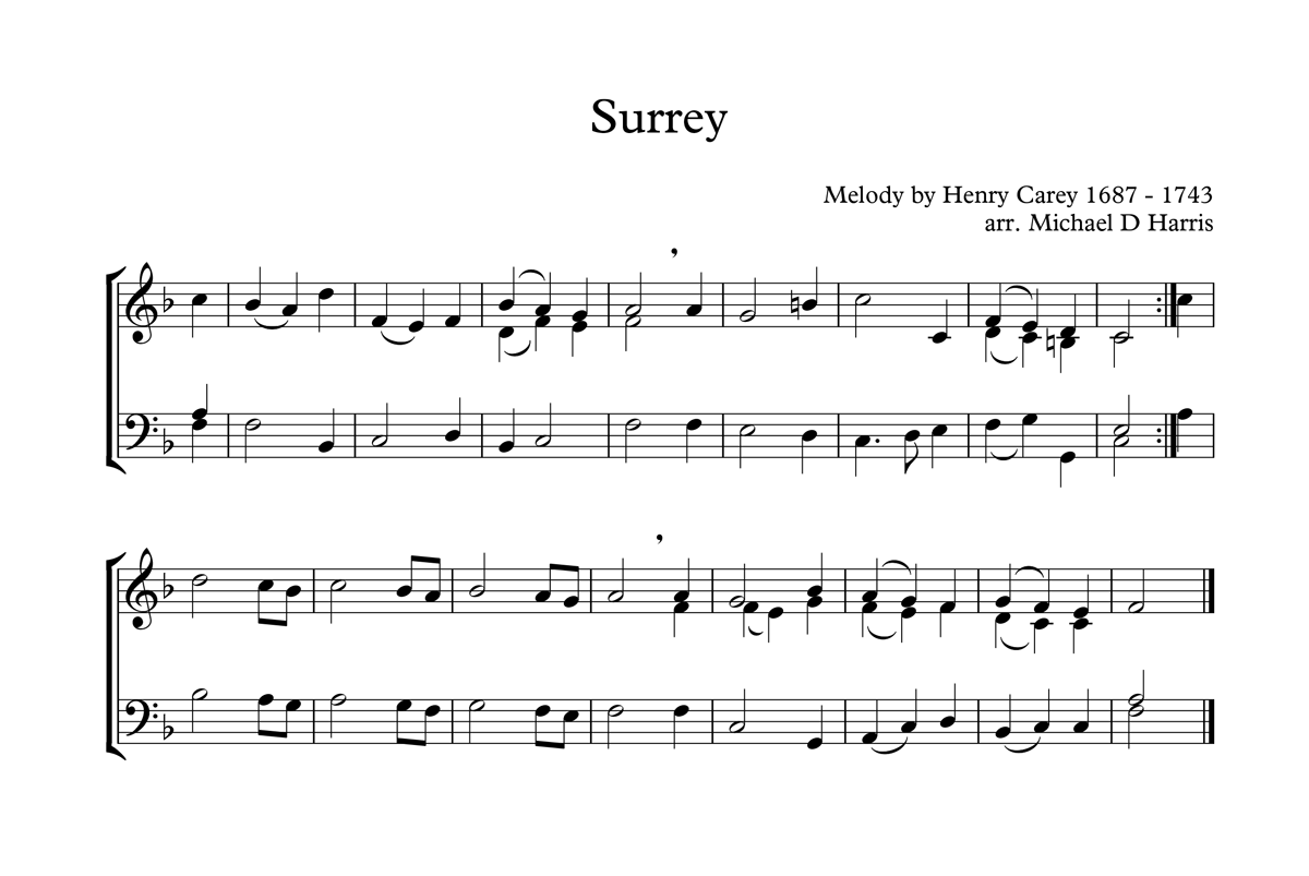 Surrey Full Score image